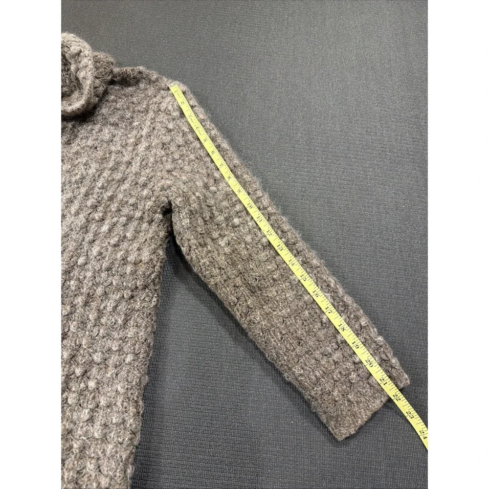 Geiger Sweater Womens Medium/Large Size 38 Brown Ribbed Turtleneck 100%‎ Wool
